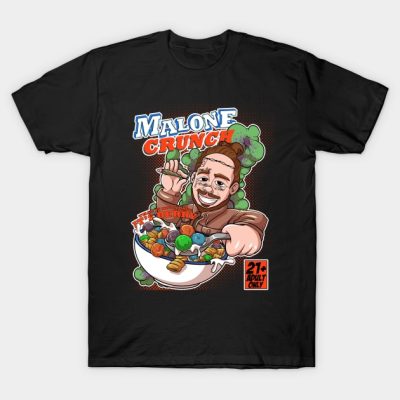 Malone Crunch Illustration T-Shirt Official Post Malone  Merch