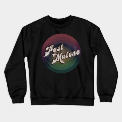 Retro Vintage Circle Post Malone Crewneck Sweatshirt Official Post Malone  Merch