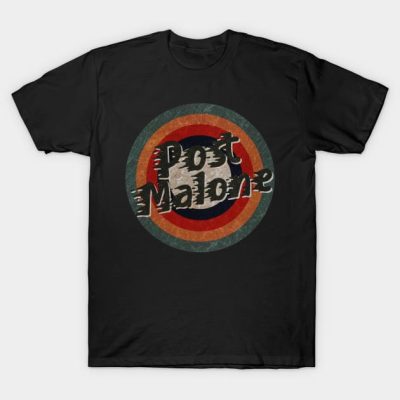 Retro Color Typography Faded Style Post Malone T-Shirt Official Post Malone  Merch
