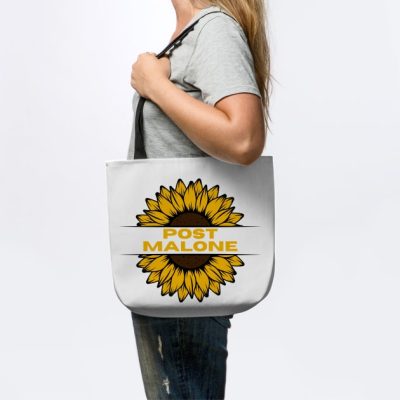 Malone Sunflower Text Logo Tote Official Post Malone  Merch