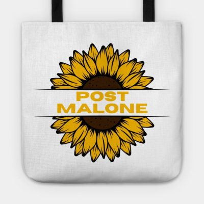 Malone Sunflower Text Logo Tote Official Post Malone  Merch