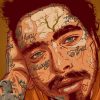 43 Designs Post Malone Kraftpaper Poster Alternative Abstract Art Painting Funny Wall Sticker for Coffee House 7 - Post Malone Shop