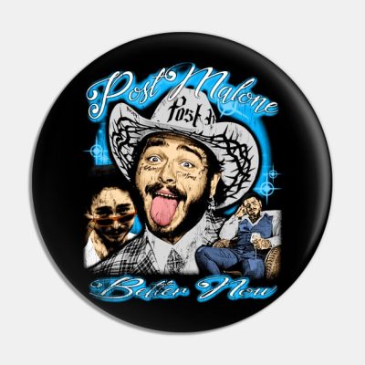 Post Malone Vintage 80S Bootleg Design Pin Official Post Malone  Merch