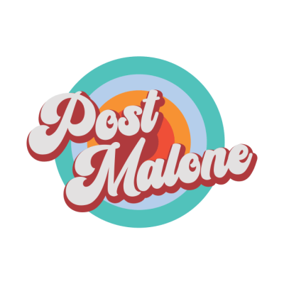 Color Circle With Name Post Tapestry Official Post Malone  Merch