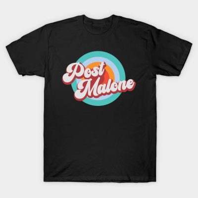 Color Circle With Name Post T-Shirt Official Post Malone  Merch