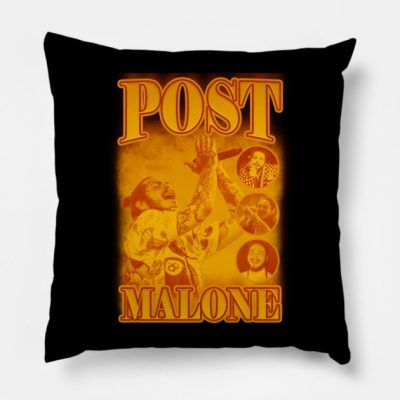 Post Malone Orange Throw Pillow Official Post Malone  Merch