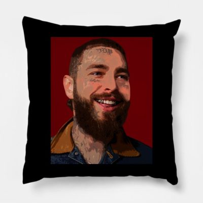 Post Throw Pillow Official Post Malone  Merch