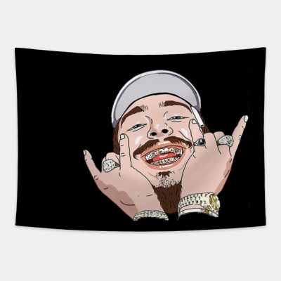 Post Malone Smiled Tapestry Official Post Malone  Merch
