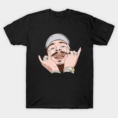 Post Malone Smiled T-Shirt Official Post Malone  Merch