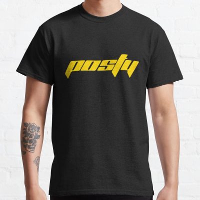Posty Yellow Design T-Shirt Official Post Malone  Merch
