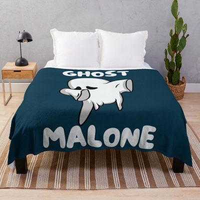 Ghost Malone Spooky Halloween Boo Tee Gift Throw Blanket Official Post Malone  Merch