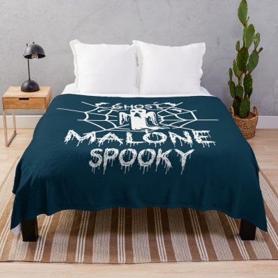 Ghost Malone Spooky Throw Blanket Official Post Malone  Merch
