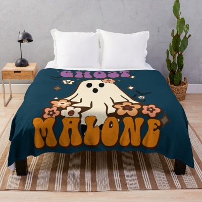 Ghost Malone Spooky86 Throw Blanket Official Post Malone  Merch