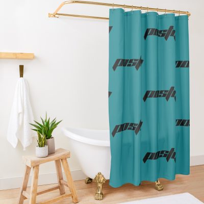 Posty Black Design Shower Curtain Official Post Malone  Merch