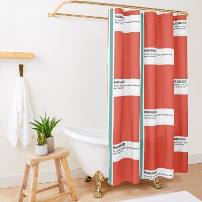 Paranoid - Pantone Swatch Shower Curtain Official Post Malone  Merch
