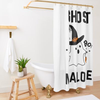 Ghost Malone Spooky Boo Shower Curtain Official Post Malone  Merch