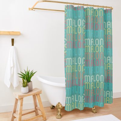 Malone Retro Vintage Style Name Shower Curtain Official Post Malone  Merch