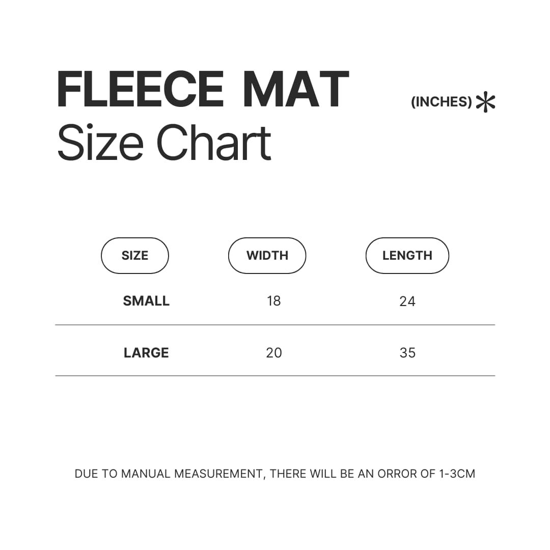 Fleece Mat Size Chart - Post Malone Shop